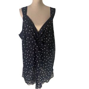 plus size women’s Polk a dot size 30/32 by Avenue tank top blouse lace